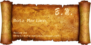 Botz Mariann névjegykártya